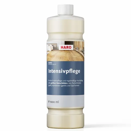HARO Intensivpflege für geölte Böden 1000 ml - Bodenreiniger für Natur geöltes Parkett, einfach in der Anwendung, ökologisch und ergiebig für 40-50 m² pro Liter, das originale Pflegeprodukt vom Parketthersteller.