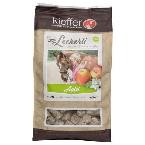 Kieffer Leckerli Apfel - natürlicher Leckerbissen für Pferde - 1 kg