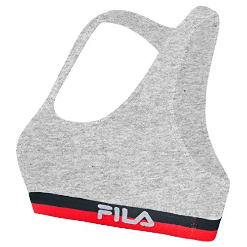 Fila Damen BH FU6048 Woman Bra 400 S, 400 Grey, S, FU6048