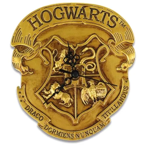 Harry Potter Wanduhr Hogwarts ACC NEU in gelb von Harry Potter
