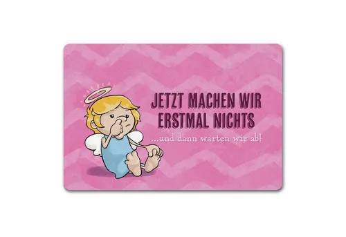 speecheese Fußmatte Engel Fußmatte in 40x60 cm ohne Rand mit Spruch Wir machen nichts und
