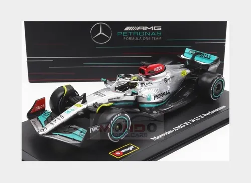 Bburago 18-38066 - Mercedes-AMG F1 W13 E Performance Hamilton #44 Modellauto 1:43 - Modellfahrzeuge - Hochdetailliertes Druckguss-Modell des F1 W13 E Performance, das von Lewis Hamilton gefahren wurde, perfekt für Sammler und F1-Fans.