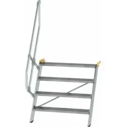 Alutreppe 4 Stufen mit einseitigem Handlauf von Günzburger