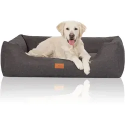 Knuffelwuff Hundebett Lotte XL 105 x 75cm in grau von Knuffelwuff