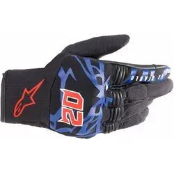 Alpinestars FQ20 Copper Motorradhandschuhe – Schwarz-Rot-Blau, Größe S - Leichte Motorradhandschuhe mit urbanem Design, ideal für Pendler. Robuste Wildlederhandfläche und flexible Akkordeon-Paneele für optimalen Tragekomfort.
