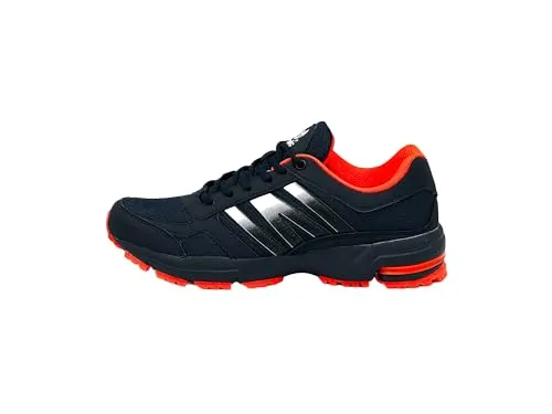 Ablovo® Herren Damen Sneaker - Atmungsaktive Laufschuhe in Navy-Orange - Laufschuhe mit atmungsaktivem Material und austauschbarem Fußbett für optimalen Komfort. Ideal für sportliche Aktivitäten und den täglichen Gebrauch.