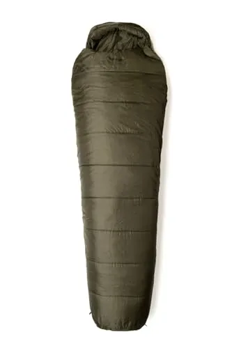 Snugpak 98400 Basecamp OPS TSB Schlafsack – Olivgrün, Links - Mumienförmiger Schlafsack für Temperaturen bis -7 °C, mit hochwertiger ISOFIBER-Isolierung für hervorragenden Komfort. Leicht und kompakt, ideal für Campingausflüge.