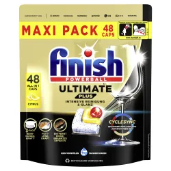 Reckitt Benckiser Deutschland GmbH Finish Ultimate Plus All in 1 Caps, Geschirrspültabs, Maxi Pack, Citrus, 48 Stück