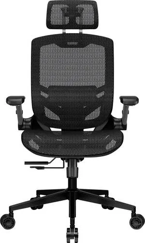 COUGAR Speeder One Gaming/Office-Stuhl, Mesh, Schwarz - Ergonomischer Sessel für Gaming und Büro, mit atmungsaktivem Mesh für optimalen Komfort und Unterstützung während langer Sitzungen.