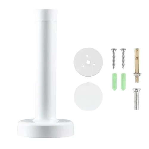 CKLHCFF Edelstahl Türstopper, Stainless Steel Door Stopper, Wandtürstopper, mit Gummipuffern Boden Türkeil Boden Buffer für Alle Hartböden Wand zum Schutz von Türen Und Fenster (Weiß, 6cm/2.26in)