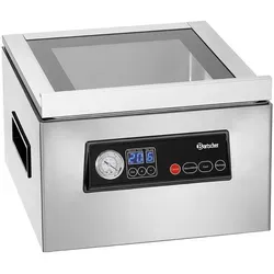 Bartscher Vakuumiergerät Edelstahl 30cm mit Vakuumkammer - Vakuumierer für vielseitige Anwendungen, mit Marinier-Funktion und digitaler Anzeige für optimale Ergebnisse. Ideal für die Aufbewahrung und Frische von Lebensmitteln.