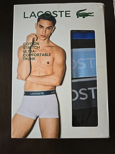 Lacoste ® Trunk 3er Boxershort Größe M schwarz Black Original NEU