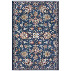 HANSE Home Teppich Caracci, orientalischer Kurzflor Teppich - Kurzflor-Teppich, maschinell gewebt aus strapazierfähigem Material, ideal für Wohnzimmer und Schlafzimmer. Fußbodenheizungsgeeignet und in stilvollem Blau.