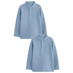 Next Langarm-Poloshirt Langärmelige Polohemden, 5er-Pack (2-tlg)
