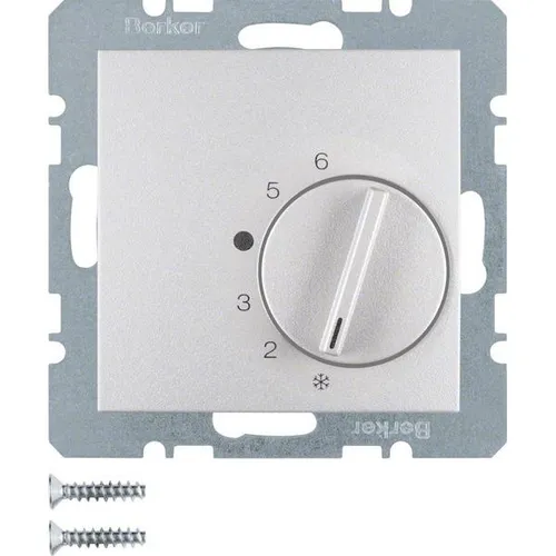 Raumtemperaturregler 230V mit Wechsler (alu) von Berker