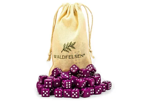 Waldfelsen Spiel – 2-50 Stk Standard Spielwürfel 16 mm Acrylwürfel Würfel bunt, Spielmaterial, Verschiedene Farben
