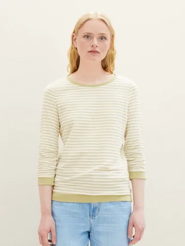 TOM TAILOR Denim Sweatshirt Sweatshirt mit Streifenmuster