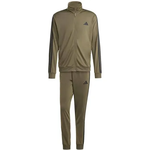 adidas Sportswear Trainingsanzug M 3S TR TT TS (2-tlg) - Trainingsbekleidung mit Basic 3-Streifen Trikot, ideal für sportliche Aktivitäten wie Laufen. Hergestellt aus 100% Polyester für hohen Tragekomfort.