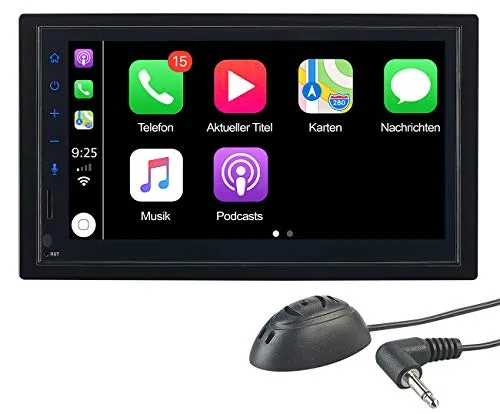 CREASONO Carplay Radio 2-DIN mit Freisprechfunktion und 17,1 cm Touchdisplay