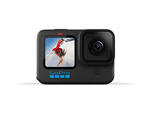 GoPro HERO10 Black - Wasserdichte Actionkamera mit 5,3K60 Ultra HD, 23 MP Fotos und revolutionärer GP2-Engine für flüssige Aufnahmen und beeindruckende Bildqualität