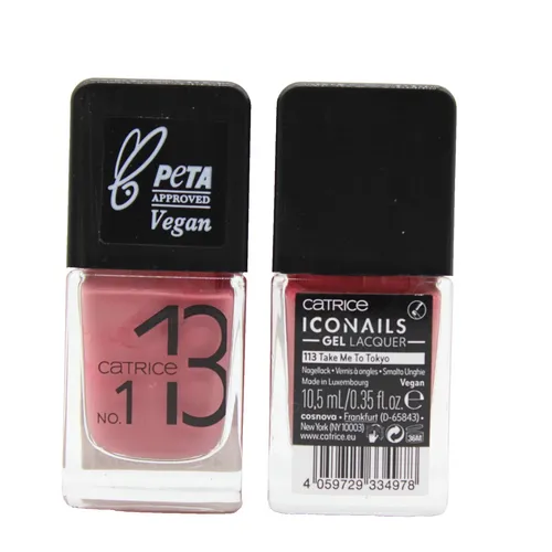 2x CATRICE ICONails GEL Lacquer 7-Tage Nagellack 113 Take Me To Tokyo - NEU