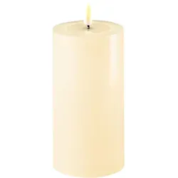 Stumpenkerze LED creme 7,5 x 15cm in beige von Deluxe Homeart
