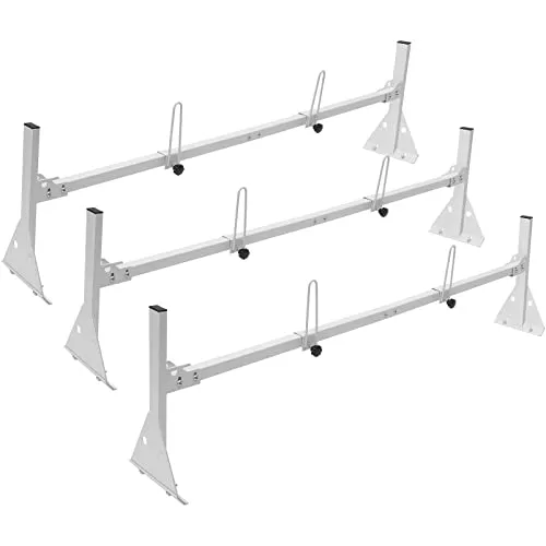VEVOR Dachleiterträger Relingträger - 340 kg belastbar, einstellbar und rostbeständig - Gepäckträger aus Aluminiumlegierung, ideal für den Transport von langen Materialien, leicht zu montieren ohne Bohren und mit hervorragendem Rostschutz.