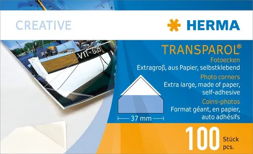 HERMA Transparol Fotoecken extra-gross 100St.