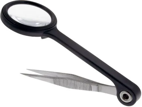 Donau Elektronik PZ80 Lupen-Pinzette Spitz