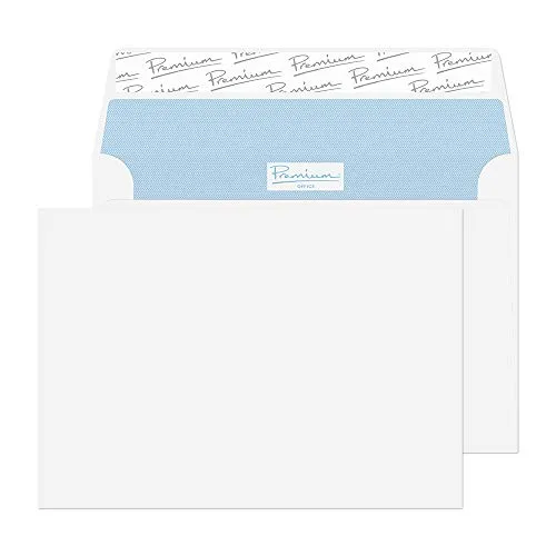 Blake Office 31214 Briefumschläge Haftklebung Ultra Weiß Wove C6 114 x 162 mm 120g/m² 50 Stück