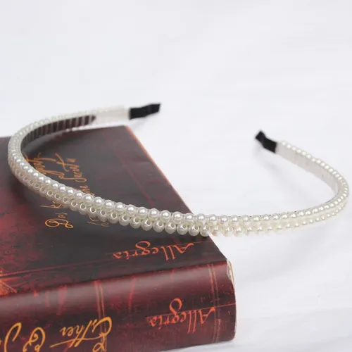 Haarreif Haarschmuck Kopfschmuck Haarreifen Doppel Perlen Haar