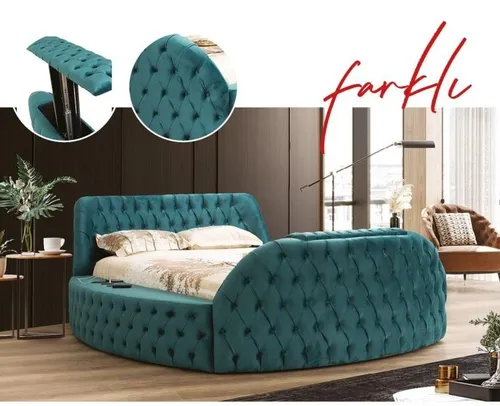 Multifunktionales Bett Regal mit USB Ladestation 180x200