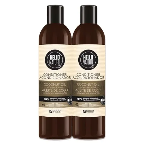P-Beauty Naturkosmetik Conditioner mit Kokosöl - Haarspülung für trockenes, geschädigtes Haar mit Arganöl & Panthenol, silikonfrei, vegan - Haarpflege Spülung für trockenes Haar - Haarmaske (2x300ml)