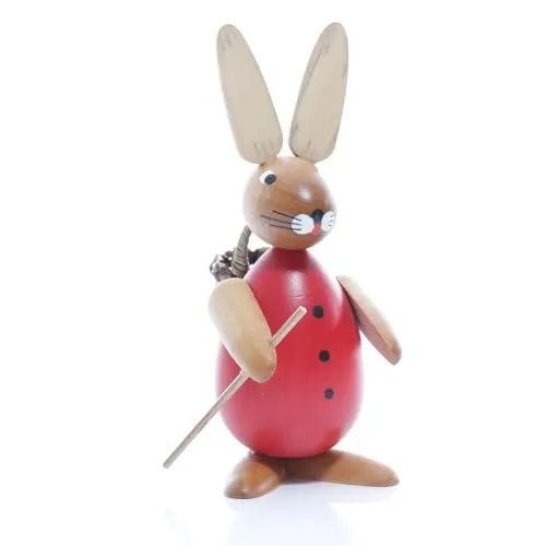 Rudolphs Schatzkiste Osterfigur Osterhase mit Korb BxHxT ca 4,5 x 11 x 6,5cm NEU Osterdeko Osterhasenfigur Ostern Korb Osterei Frühling Erzgebirge Seiffen Hase