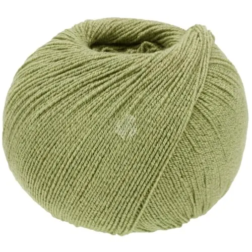 LANA GROSSA Meilenweit Cotton Bamboo | 4-fädiger Bambus Klassiker, waschmaschinenfest | Handstrickgarn aus 40% Baumwolle, 25% Schurwolle, Viskose | 100g Wolle zum Stricken & Häkeln | 420m Garn FB39