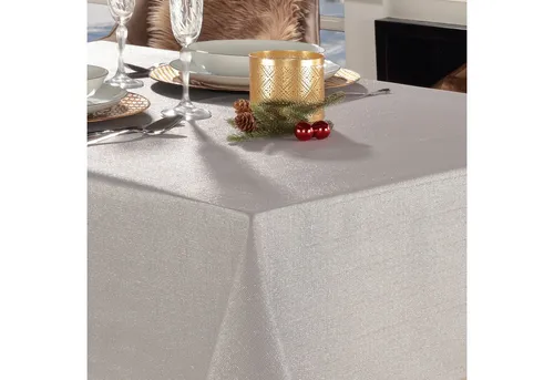 Beautex Tischdecke Lurex Tischdecke Weihnachten, Silber Gold glänzend, Weihnachtstisch (1-tlg)