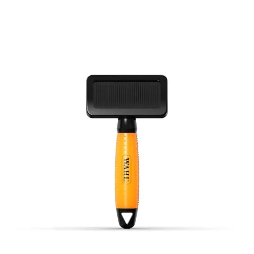 WAHL Slicker Brush Small – Pflegebürste, Tierbürste für Hunde und Katzen, Pflegetool für Haustiere, Slicker-Bürsten für Tiere mit langem oder kurzen Fell, Gelgriff, orange