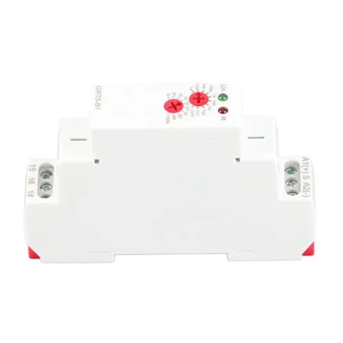 Zeitverzögerungsrelais AC/DC 12V 240V GRT8 B1 Mini Ausschaltverzögerungsrelais 35mm DIN Schiene Einzelfunktions Verzögerungszeitrelais Wird vom Bedienfeldknopf für industrielle Steuerung