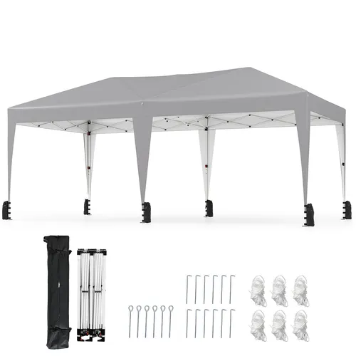 COSTWAY Pop-Up Pavillon 3x6m mit Tragetasche & 6 Sandsäcken