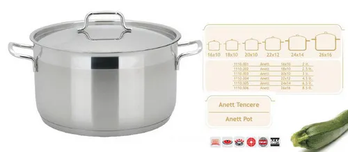 Kochtopf Topf Töpfe Edelstahl 18/10 Induktion Gemüsetopf Fleischtopf 24x14