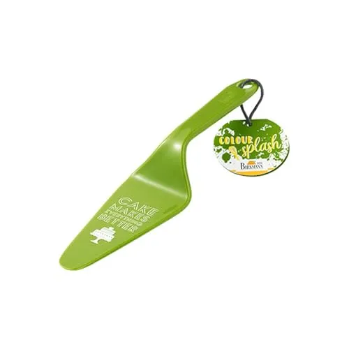 Birkmann, Colour Kitchen Tortenheber, Grün, Kunststoff, mit Spruch, 26 x 6 cm, spülmaschinengeeignet, 429796