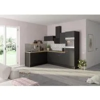 Optifit Winkelküche Ingvar420 270 cm anthrazit matt