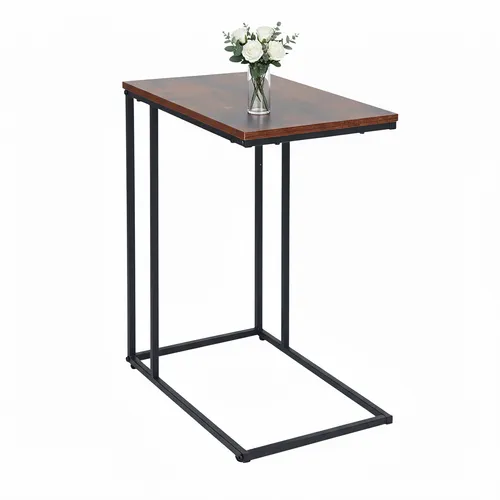 C-Form Beistelltisch Sofatisch Ablagetisch - Stylischer C-Form Beistelltisch in Industrial-Schwarz, ideal für kleine Räume. Mit einer Breite von 50 cm und einer Höhe von 64 cm bietet er praktische Ablagefläche und fügt sich harmonisch in jedes Wohnambiente ein.