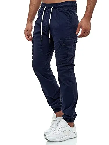 Tazzio Herren Cargohose 16610 – Stylische Cargo Jogger in Navyblau - Moderne Herren Jogger Cargo Hose aus robuster Baumwollmischung mit Stretch. Bequeme Passform und praktische Taschen machen sie ideal für Freizeit und Alltag.