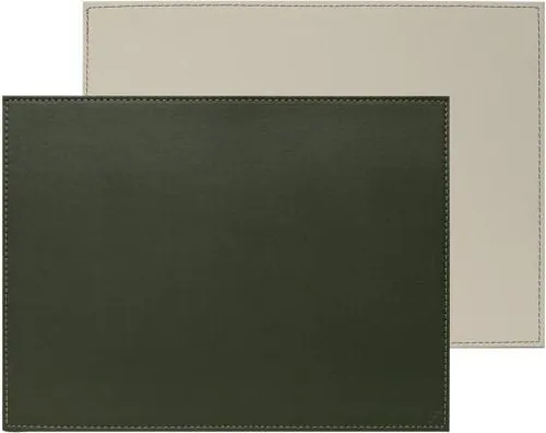 FREEFORM Duo Platzset, Kunstleder, 40x30cm, olive/elfenbein