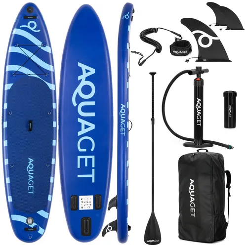 Aquaget® SUP Board 350 cm – Aufblasbares Stand Up Paddle Set in Blau