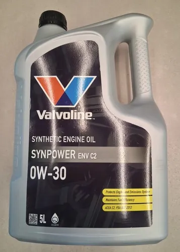Motoröl VALVOLINE SYNPOWER ENV C2 0W30 5L - Hochleistungs-Motoröl für optimale Leistung und Schutz, ideal für moderne Diesel- und Benzinmotoren, 5 Liter, ACEA C2 Spezifikation.