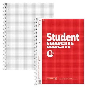 BRUNNEN Collegeblock Student Lineatur 28 kariert DIN A4 Innen- und Außenrand, 1 St.