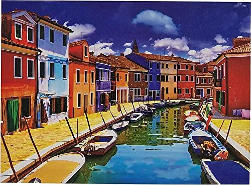 Puzzle 1000 Teile Burano 69x51 cm Venedig Italien Italy romantisch Boote Sommer Gehirntraining Jigsaw