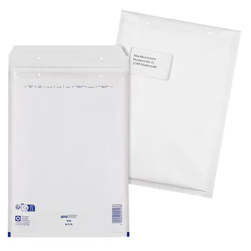 aroFOL® WIN Luftpolstertaschen 7/G weiß für DIN A4 mit Fenster 100